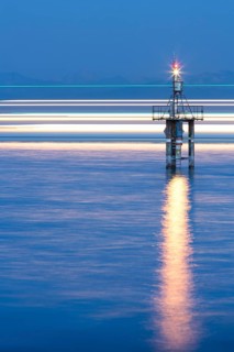 Lighthouse on the Hoernle headland in Konstanz