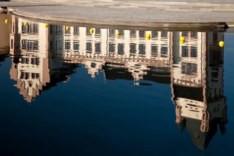 Hoerder Burg Castle reflected in Phoenix Lake