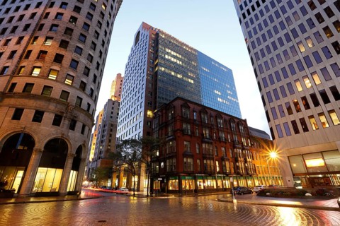 Weybosset Street in the evening