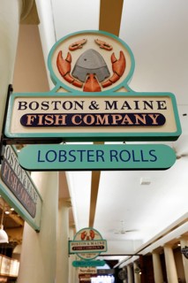 Sign 'Boston and Maine Fish Company'