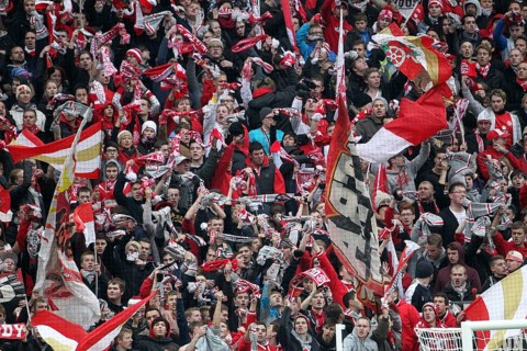 Fans of FSV Mainz 05 during the match FSV Mainz 05 - TSG 1899 Hoffenheim