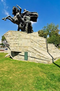 Republic Square with a statue of Kemal Ataturk