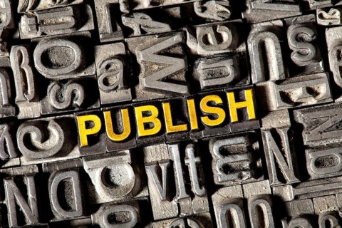 Old lead letters forming the word "PUBLISH"
