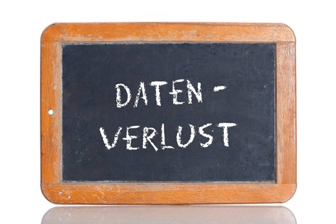 Old school blackboard with the term DATENVERLUST