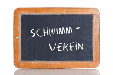 Old school blackboard with the term SCHWIMMVEREIN