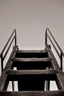 Steps of a slide on a playground