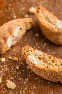 Closeup of Italian almond cookies