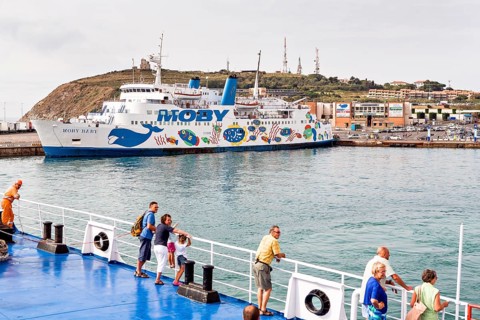 Moby Lines Ferry in Port of Piombino
