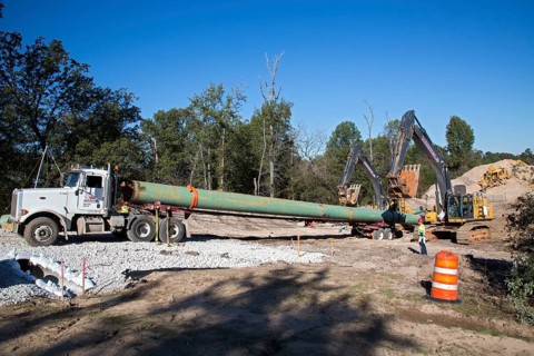 Construction of the southern portion of the Keystone XL pipeline