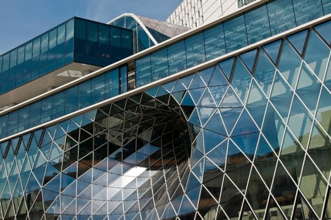 Modern facade of the shopping center MyZeil