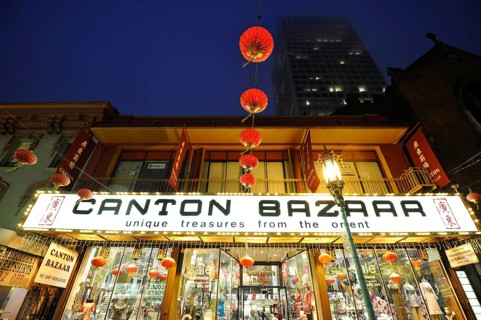Cantonese Bazar and paper lanterns