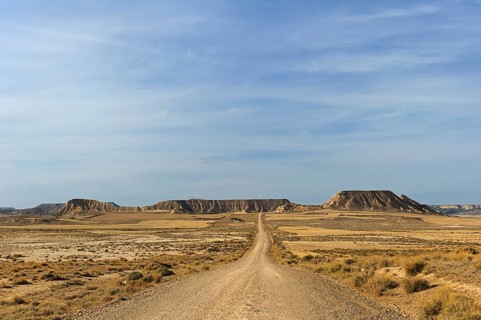 Characteristic bizarre landscape of ocher clay