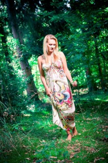 Young woman wearing a summer dress