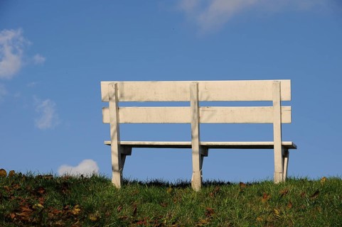 White bench