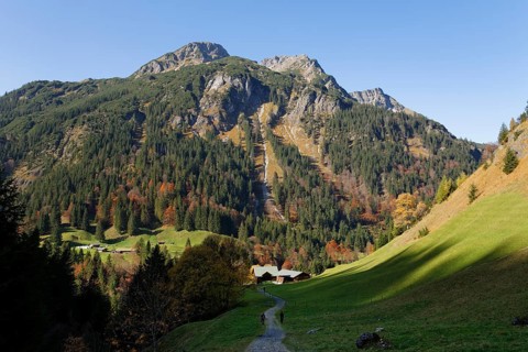 Einoedsbach with Alpgundkopf mountain