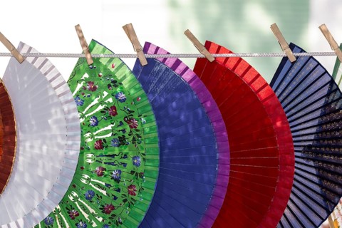 Colorful fans