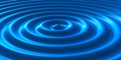 Stylized blue water rings
