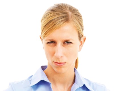 Young woman angry