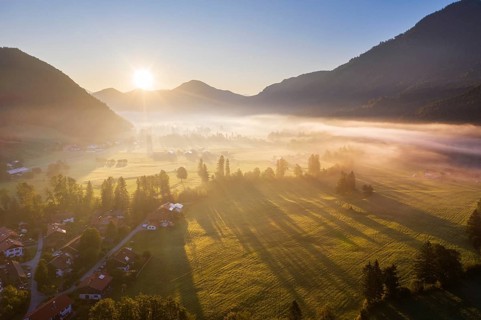 Sunrise with ground fog