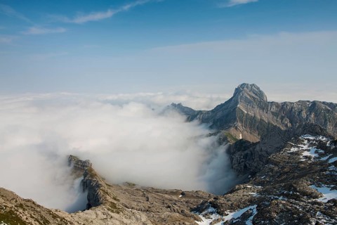 Low stratus as seen from Saentis mountain