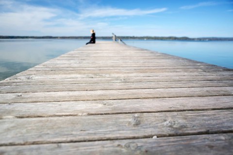 Jetty at Lake Starnberg at Seeshaupt