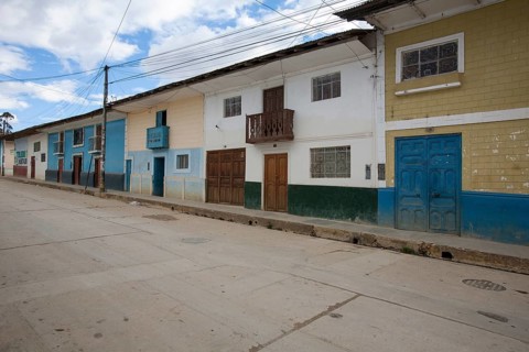 Colorful colonial-style houses