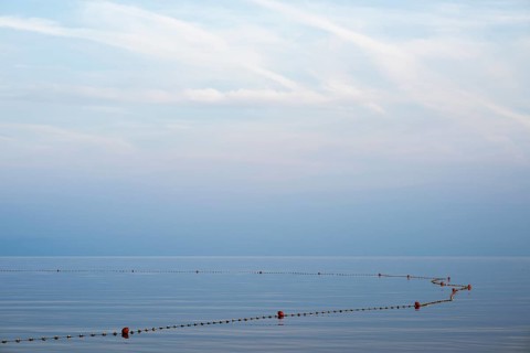 Blocked off non-swimmers area in the sea