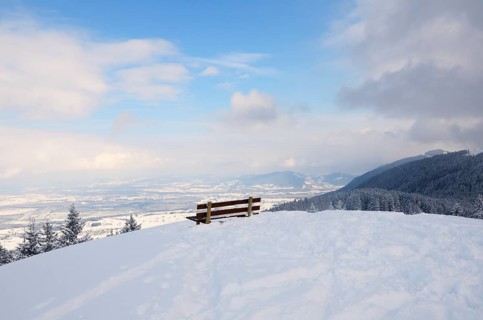 Bench on a mountain peak