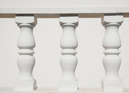 White stone balustrades
