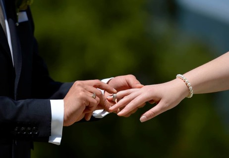 Exchanging wedding ring