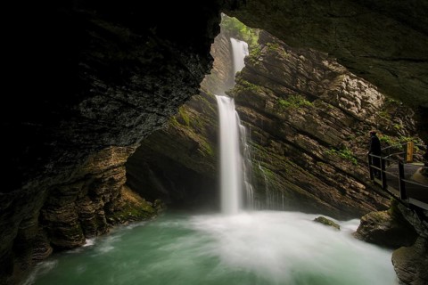 Thur Waterfall near Wildhaus in Toggenburg