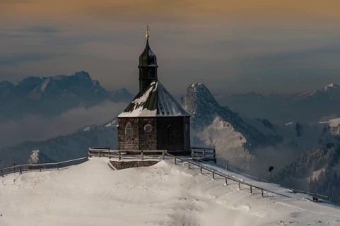 Wallbergkircherl on Mt. Wallenberg in winter