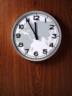 Clock with a map of Europe