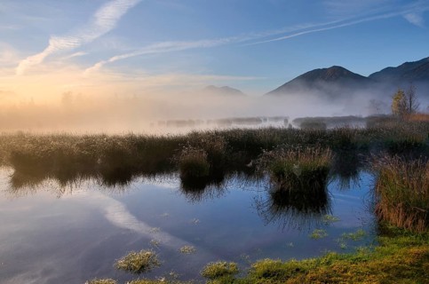 Sunrise over moorland