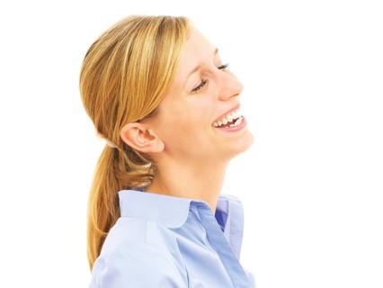 Young woman laughing
