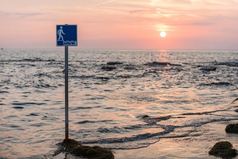Sunset at sea