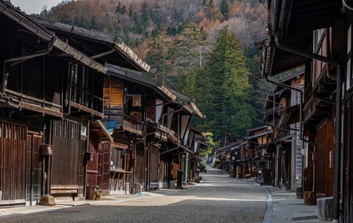 Old traditional village on the Nakasendo road