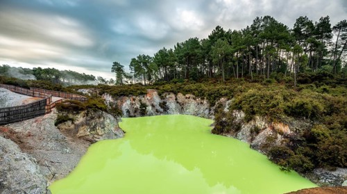 Green Devil's Bath thermal lake in Wai-O-Tapu thermal area