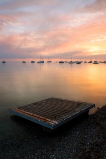 Early morning mood on Lake Constance near Landschlacht