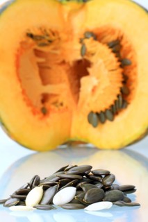 Seeds and pulp from the Styrian Oil Pumpkin