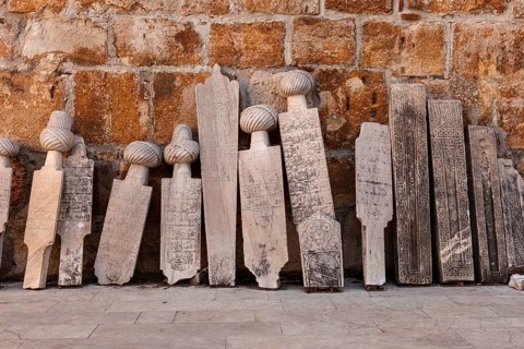 Stone tablets in Isa Bey Mosque