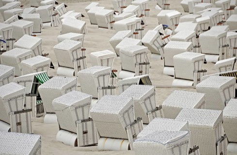 White beach chairs