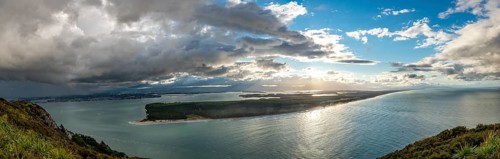 Panoramic view of Matakana Island