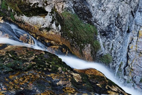 Waterfall in the Wasserlochklamm gorge near Palfau