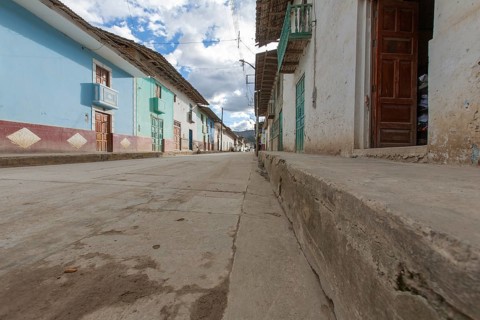 Colorful colonial-style houses