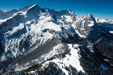 Garmisch Classic area with Zugspitze and Hollental