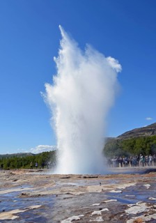 Fountain of the erupting Strokkur Geysir