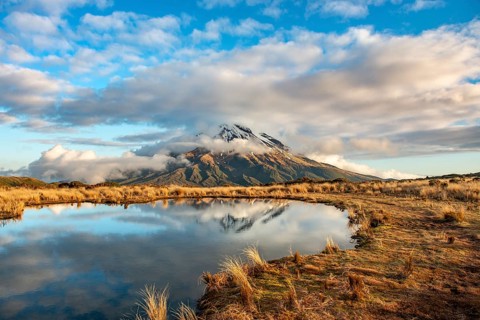 Water reflection in Pouakai Tarn