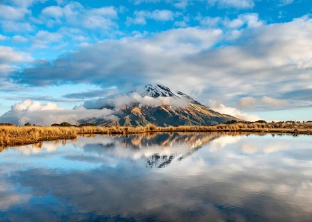 Water reflection in Pouakai Tarn