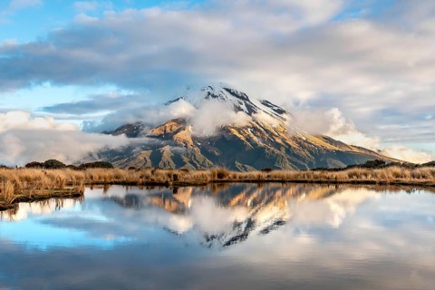 Water reflection in Pouakai Tarn